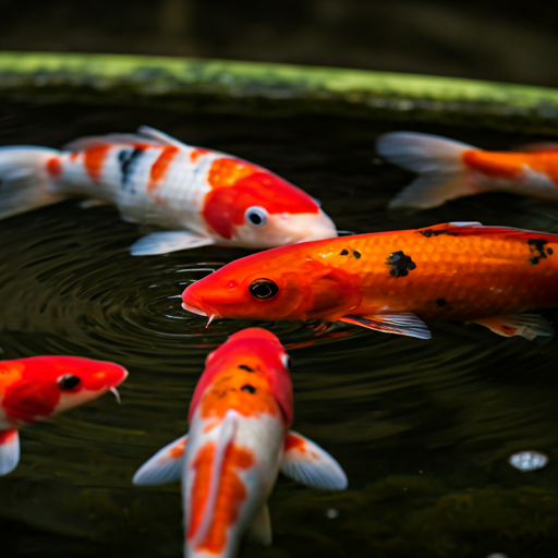 Koi Fish Feeding